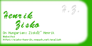 henrik zisko business card